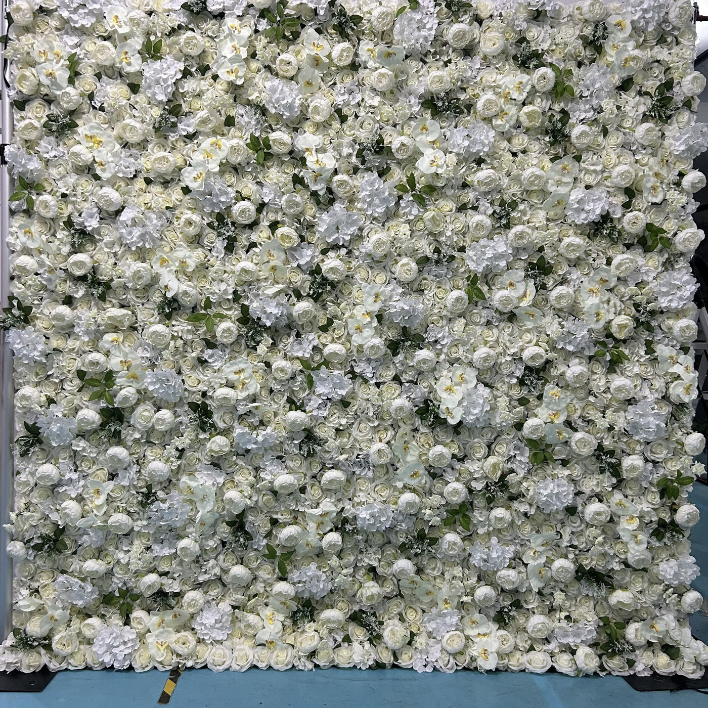 3D Fabric Artificial Flower Backdrop Rolling Up Curtain Flower Wall - 8ft*8ft