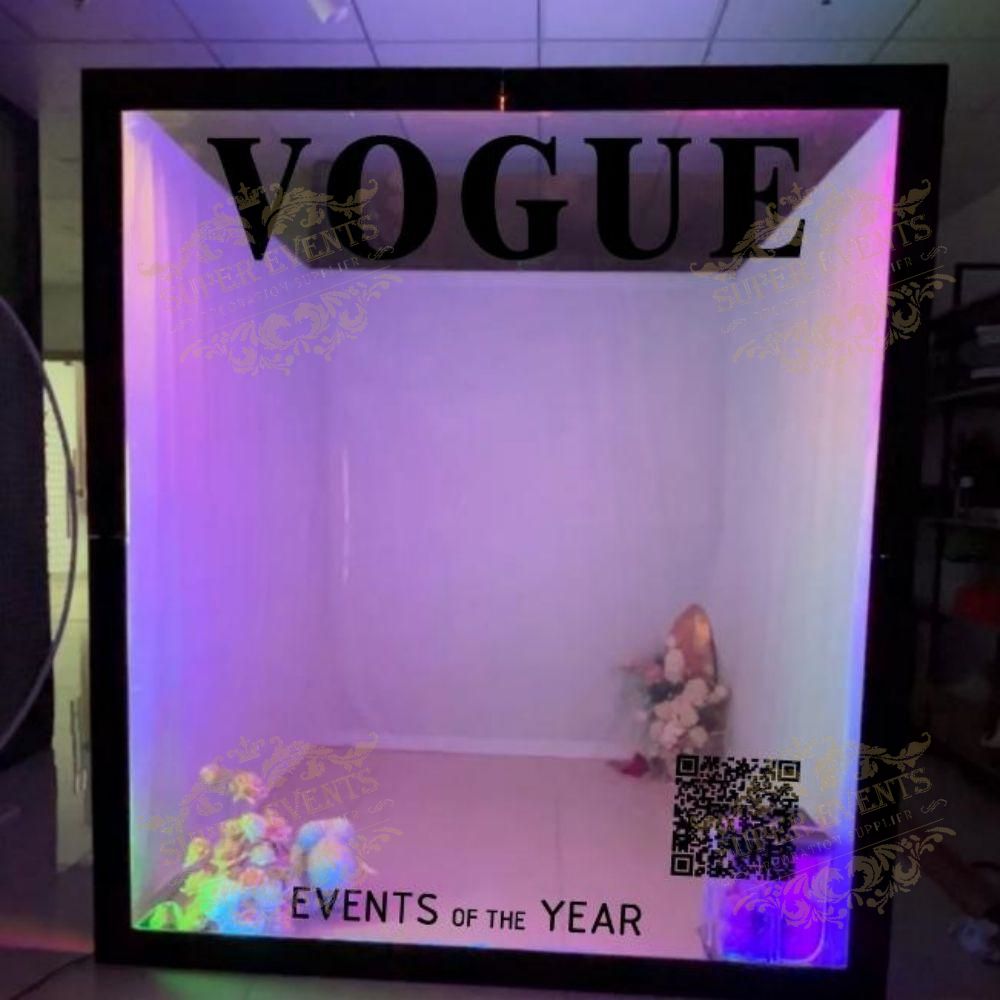 Weddings Photography Background Aluminum+PVC Magazine Photo Booth Box Backdrop Event Vogue Booth