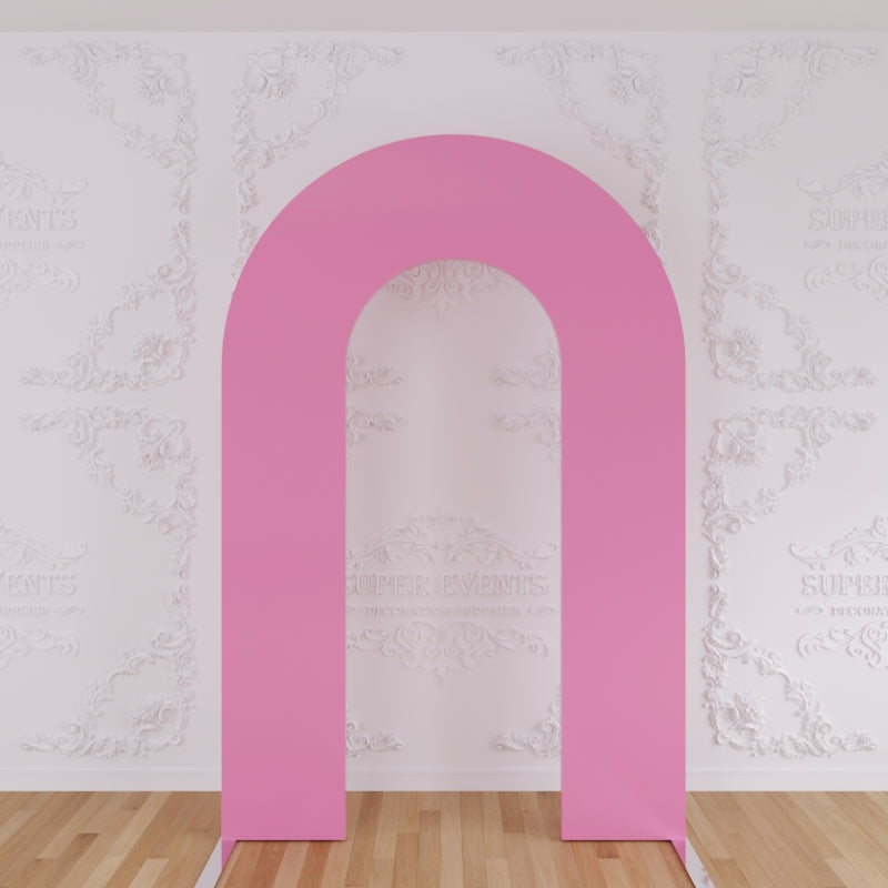 Arched Fabric Backdrop Single / Double Sided Tension Fabric Cover with Frame- Pink