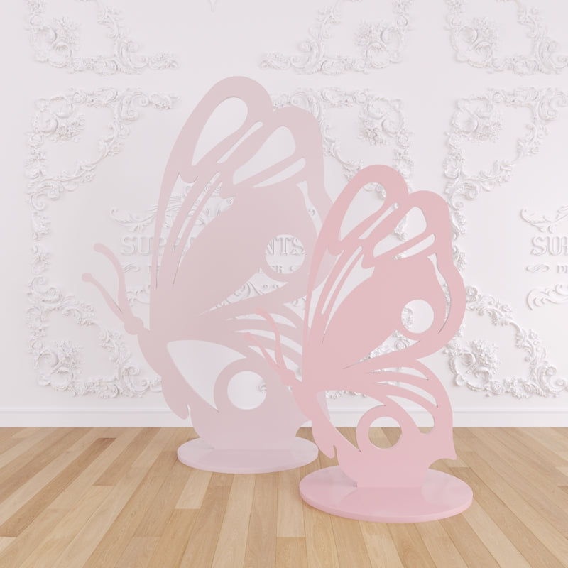 Butterfly Shape Acrylic Backdrops - Pink