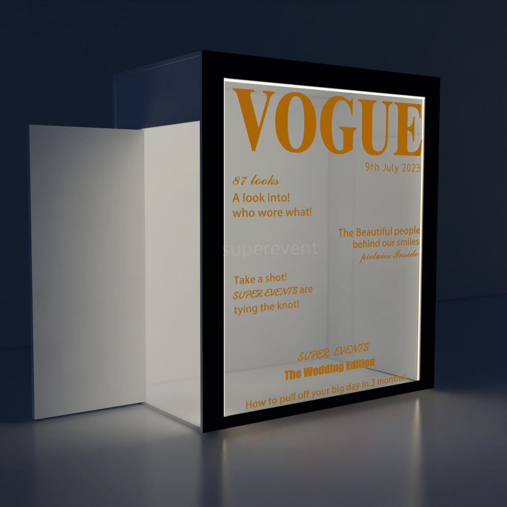 Weddings Photography Background PVC Magazine Photo Booth Box Backdrop Event Vogue Booth