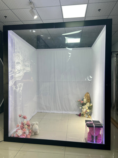 Weddings Photography Background Aluminum+PVC Magazine Photo Booth Box Backdrop Event Vogue Booth