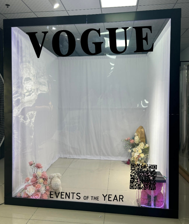 Weddings Photography Background Aluminum+PVC Magazine Photo Booth Box Backdrop Event Vogue Booth