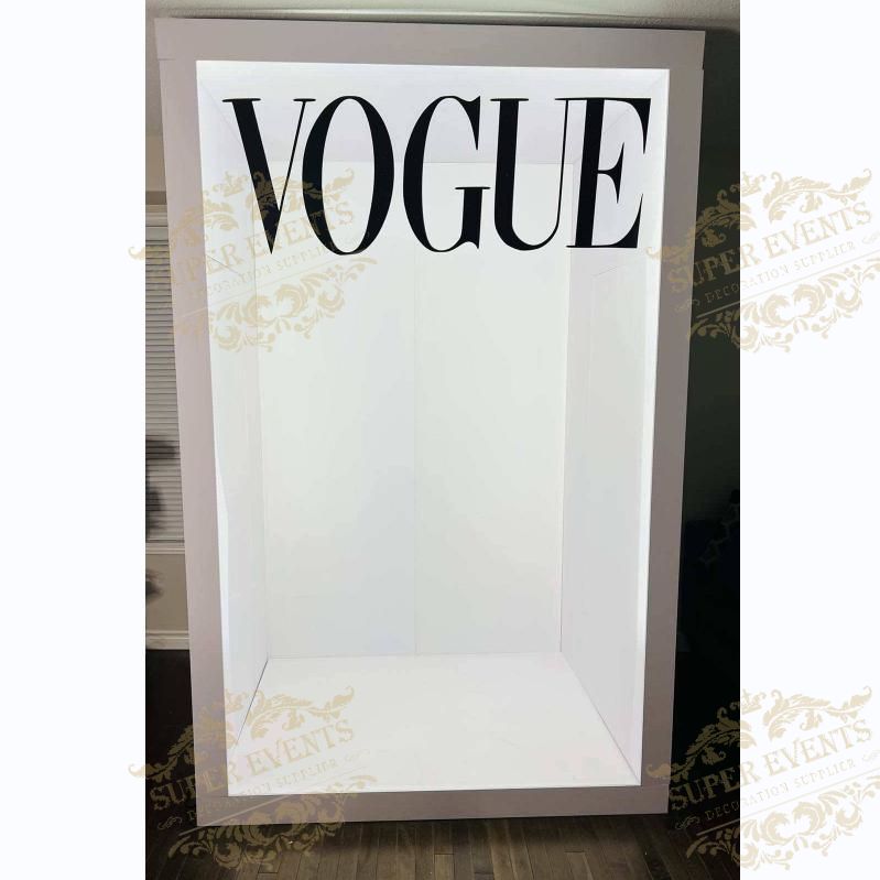 Weddings Photography Background PVC Magazine Vogue Photo Booth Box with Doors