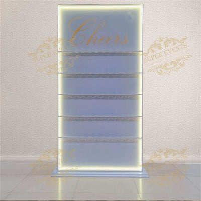 PVC Champagne Display Wall Shelf with Led Light