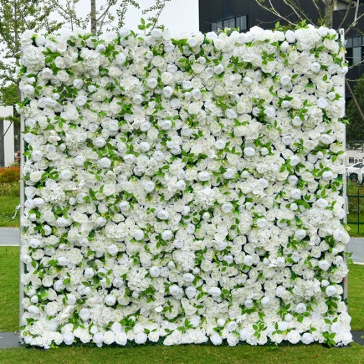 BD-122 3D Fabric Artificial Flower Backdrop Rolling Up Curtain Flower Wall - 8ft*8ft