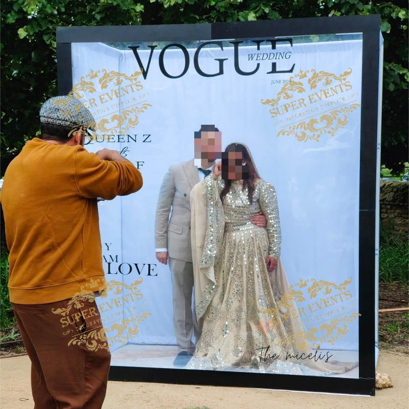 Weddings Photography Background Aluminum+PVC Magazine Photo Booth Box Backdrop Event Vogue Booth