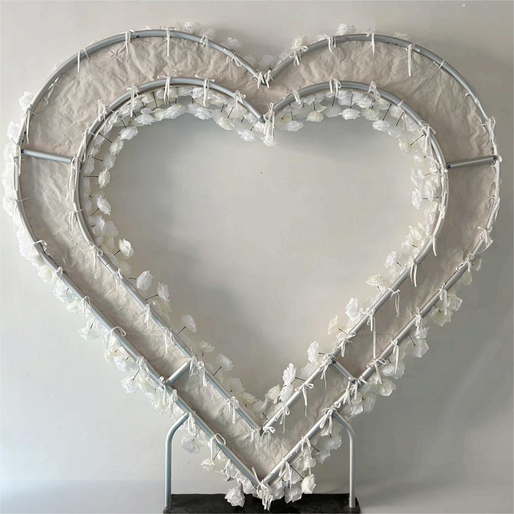 Heart Shaped Wedding Arch Flower Backdrop Arch Flower Runners Floral Arrangement