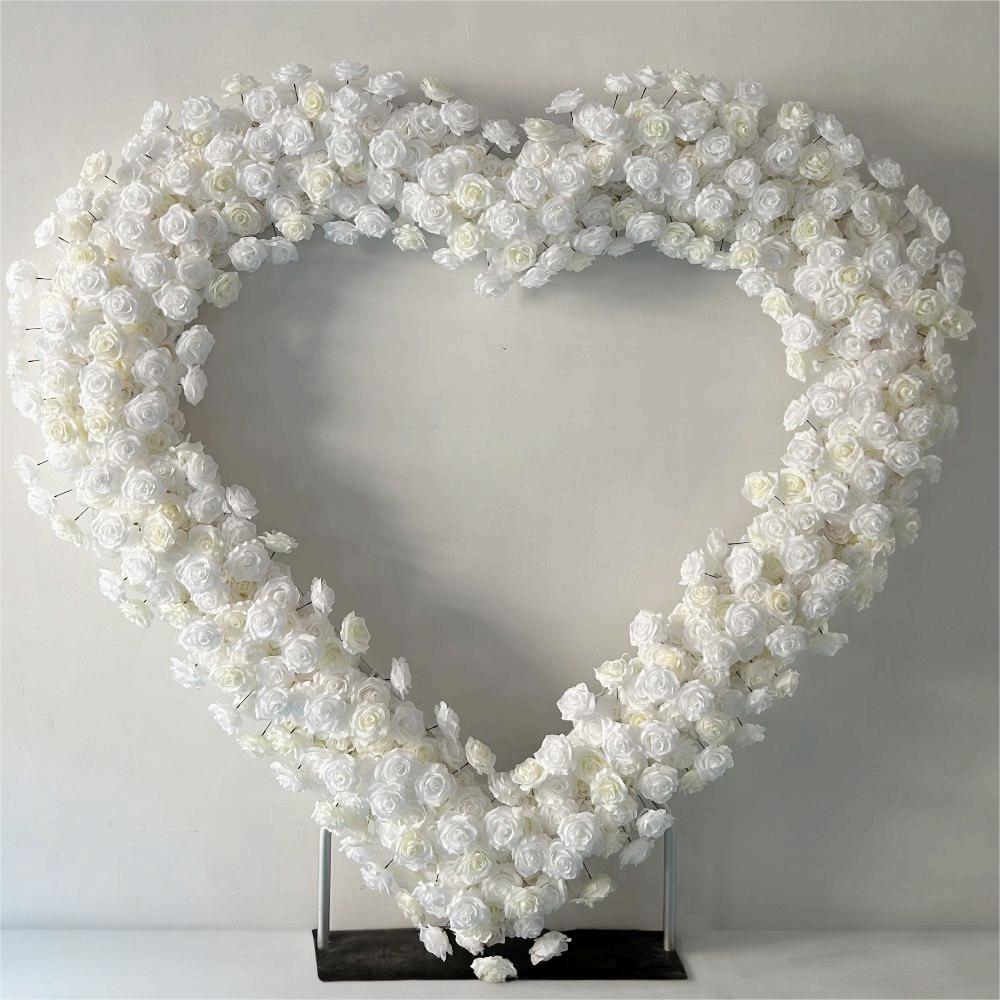 Heart Shaped Wedding Arch Flower Backdrop Arch Flower Runners Floral Arrangement