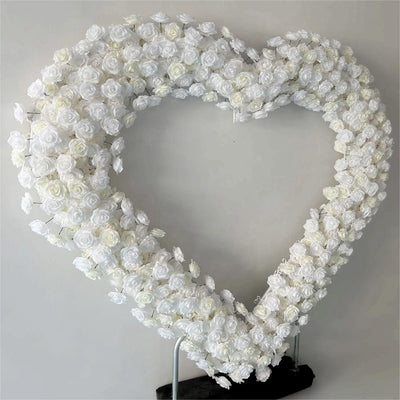 Heart Shaped Wedding Arch Flower Backdrop Arch Flower Runners Floral Arrangement