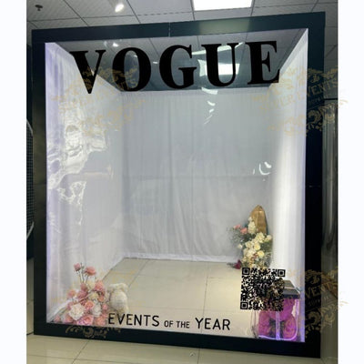 Weddings Photography Background Aluminum+PVC Magazine Photo Booth Box Backdrop Event Vogue Booth