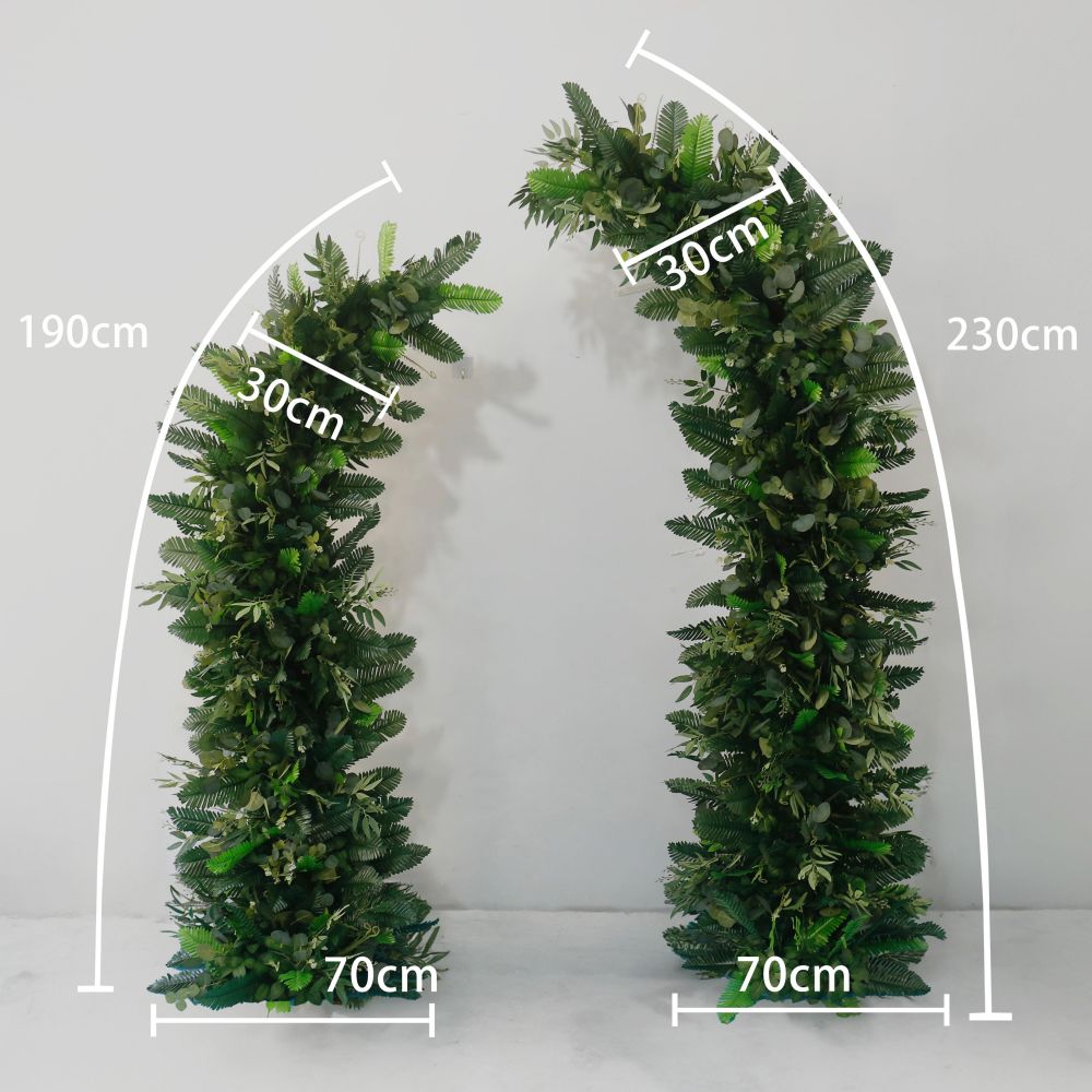 Artificial Green Plant Arch Horn Flower Backdrop Floral Arrangement Wedding Decoration