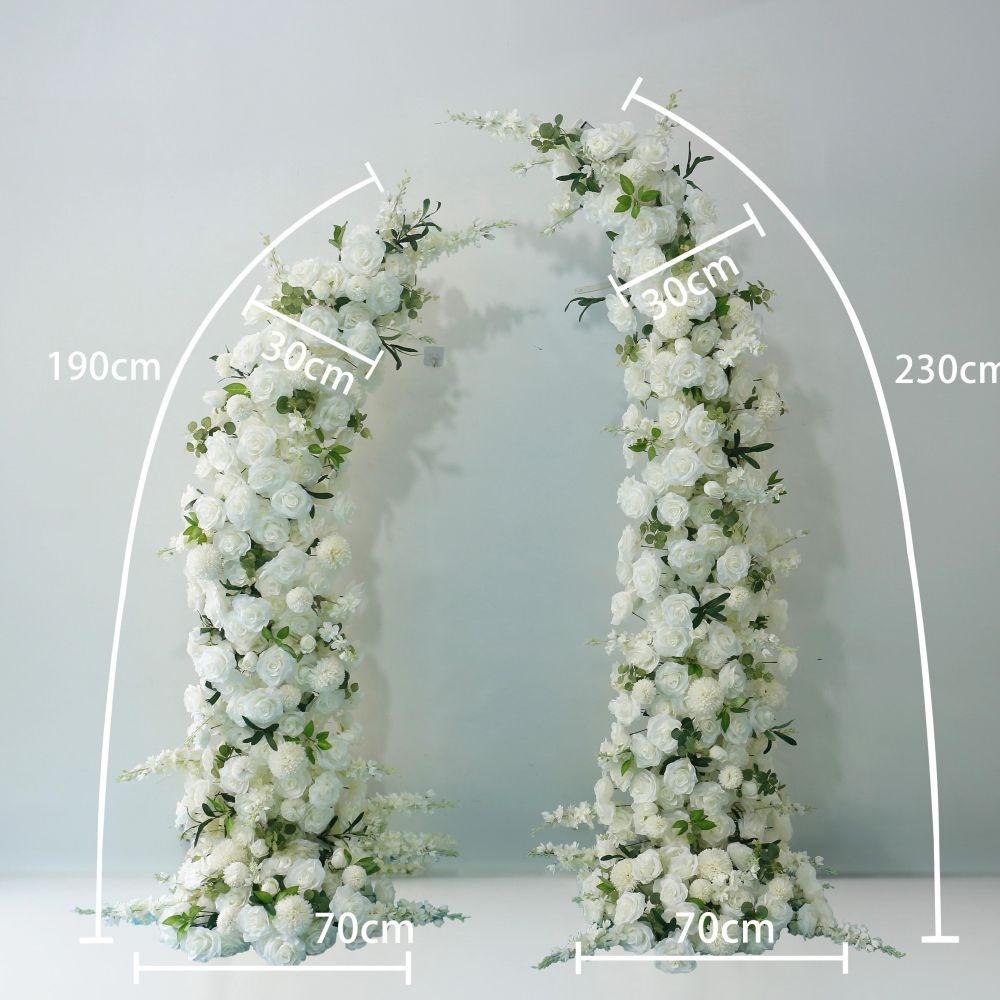 Artificial Rose Arch Horn Flower Backdrop Floral Arrangement Wedding Decoration