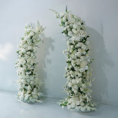 Artificial Rose Arch Horn Flower Backdrop Floral Arrangement Wedding Decoration