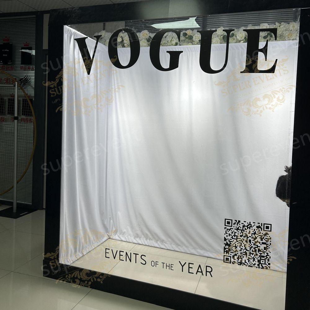 Weddings Photography Background Aluminum+PVC Magazine Photo Booth Box Backdrop Event Vogue Booth