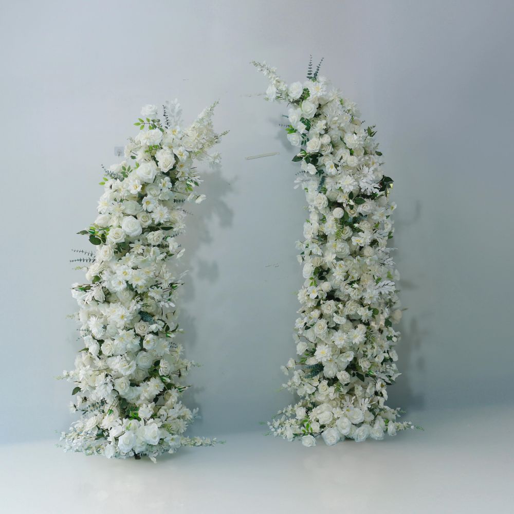 Artificial Rose Arch Horn Flower Backdrop Floral Arrangement Wedding Decoration