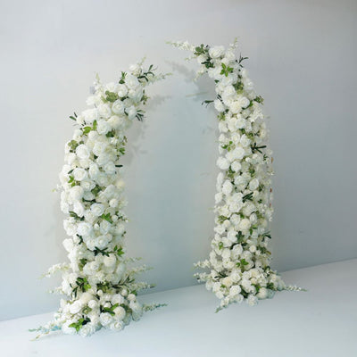 Artificial Rose Arch Horn Flower Backdrop Floral Arrangement Wedding Decoration