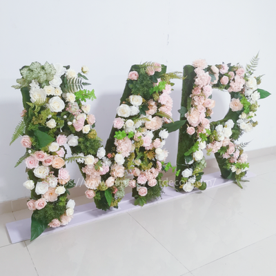 Artifical Giant 4ft Grass Love Marquee Letter Alphabet Numbers with Flowers