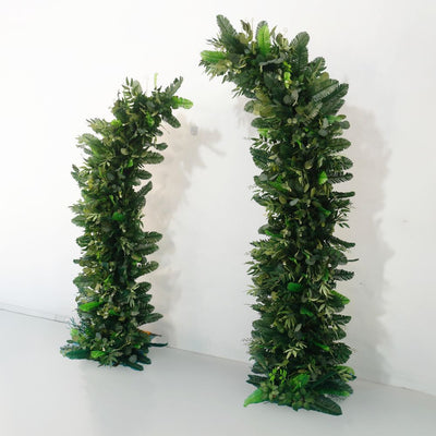 Artificial Green Plant Arch Horn Flower Backdrop Floral Arrangement Wedding Decoration