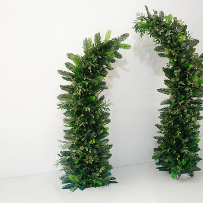 Artificial Green Plant Arch Horn Flower Backdrop Floral Arrangement Wedding Decoration