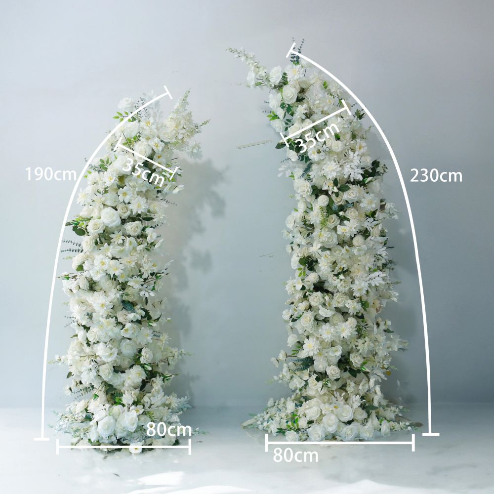 Artificial Rose Arch Horn Flower Backdrop Floral Arrangement Wedding Decoration