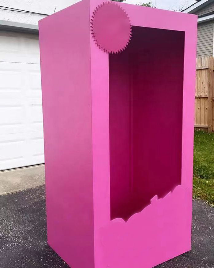 Baby Shower Decoration Pink Photo Booth Box - Pink