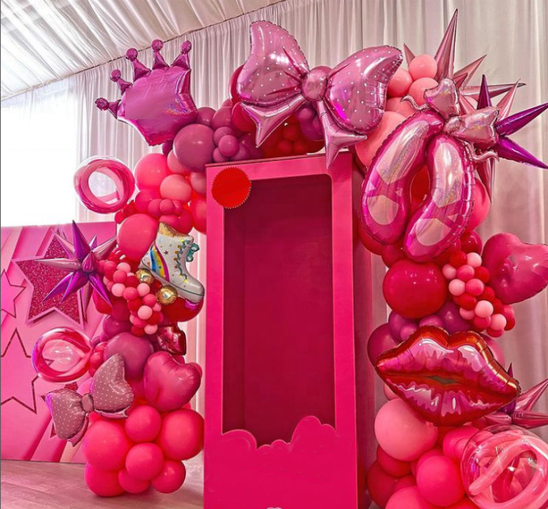 Baby Shower Decoration Pink Photo Booth Box - Pink