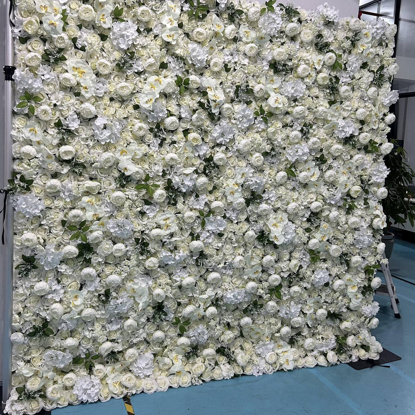 3D Fabric Artificial Flower Backdrop Rolling Up Curtain Flower Wall - 8ft*8ft