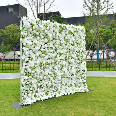 BD-122 3D Fabric Artificial Flower Backdrop Rolling Up Curtain Flower Wall - 8ft*8ft