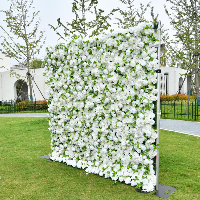 BD-122 3D Fabric Artificial Flower Backdrop Rolling Up Curtain Flower Wall - 8ft*8ft