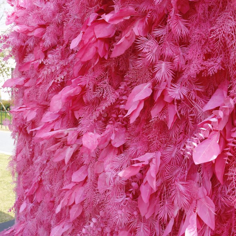 HE-BD063 5D Feather Backdrop Rolling Up Curtain Flower Wall - 8ft*8ft