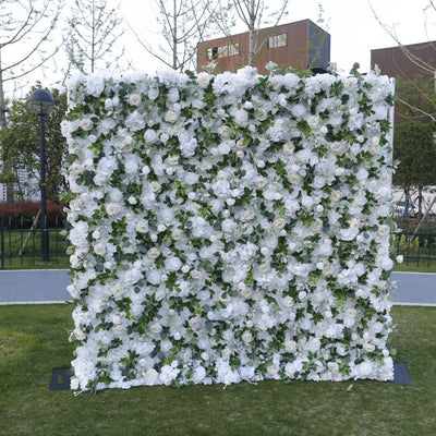 BD-103 3D Fabric Artificial Flower Backdrop Rolling Up Curtain Flower Wall - 8ft*8ft