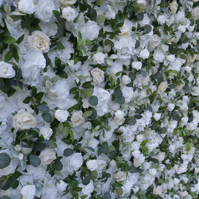 BD-103 3D Fabric Artificial Flower Backdrop Rolling Up Curtain Flower Wall - 8ft*8ft