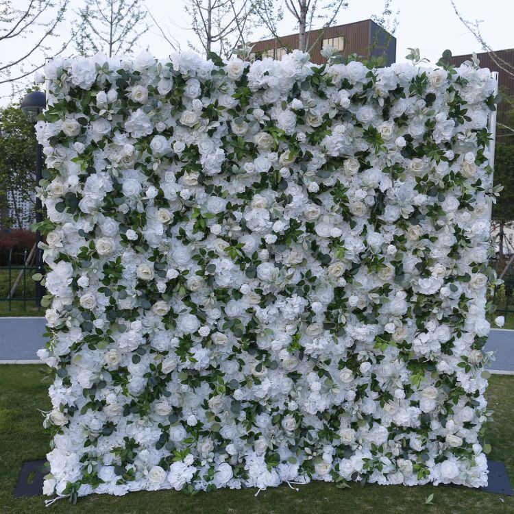 BD-103 3D Fabric Artificial Flower Backdrop Rolling Up Curtain Flower Wall - 8ft*8ft