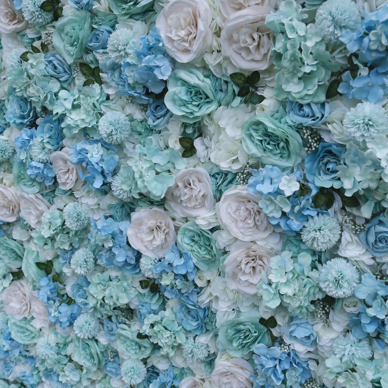 BD109 3D Rose Floral Artificial Flower Backdrop Rolling Up Curtain Flower Wall - 8ft*8ft