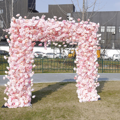 Square Artificial Silk Wedding Arch Flower Decoration Arrangement Floral Backdrop