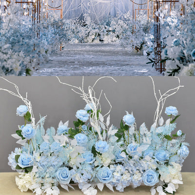 Floral Rows Arch Flower Runners Backdrop for Wedding Decoration by Super-Event