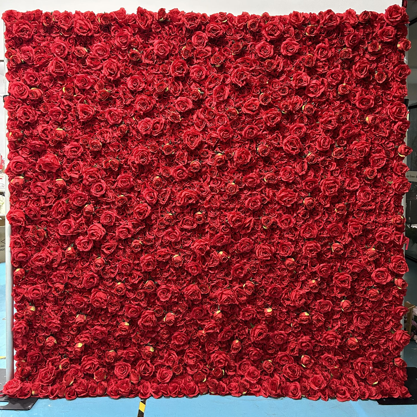 3D Fabric Artificial Flower Backdrop Rolling Up Curtain Flower Wall - 8ft*8ft