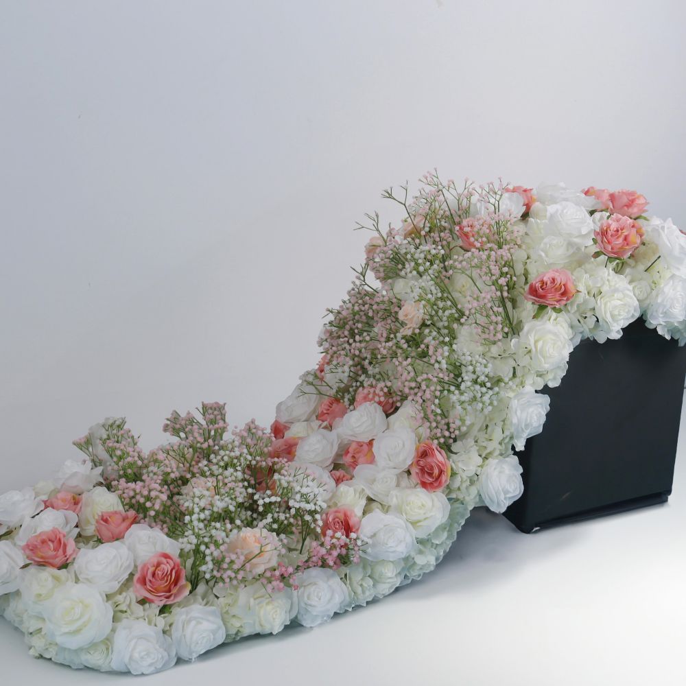 HP002 Floral Rows Arch Flower Runners Backdrop for Wedding Decoration by Super-Event