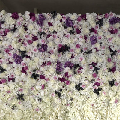 BD-083 3D Fabric Artificial Flower Backdrop Rolling Up Curtain Flower Wall - 8ft*8ft