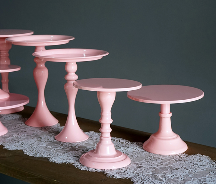 Acrylic Dessert Cake Display Stand Set - Pink