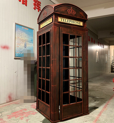 London Telephone Booth English Phone Box - Vintage Red