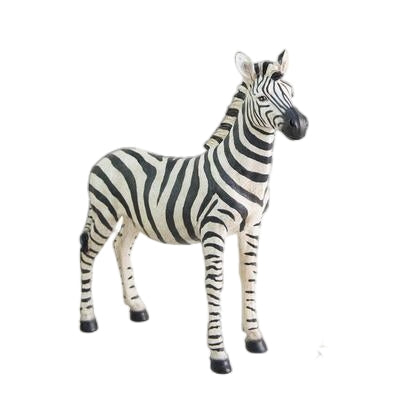 Custom Size Fiberglass Decorative Zebra Statuette