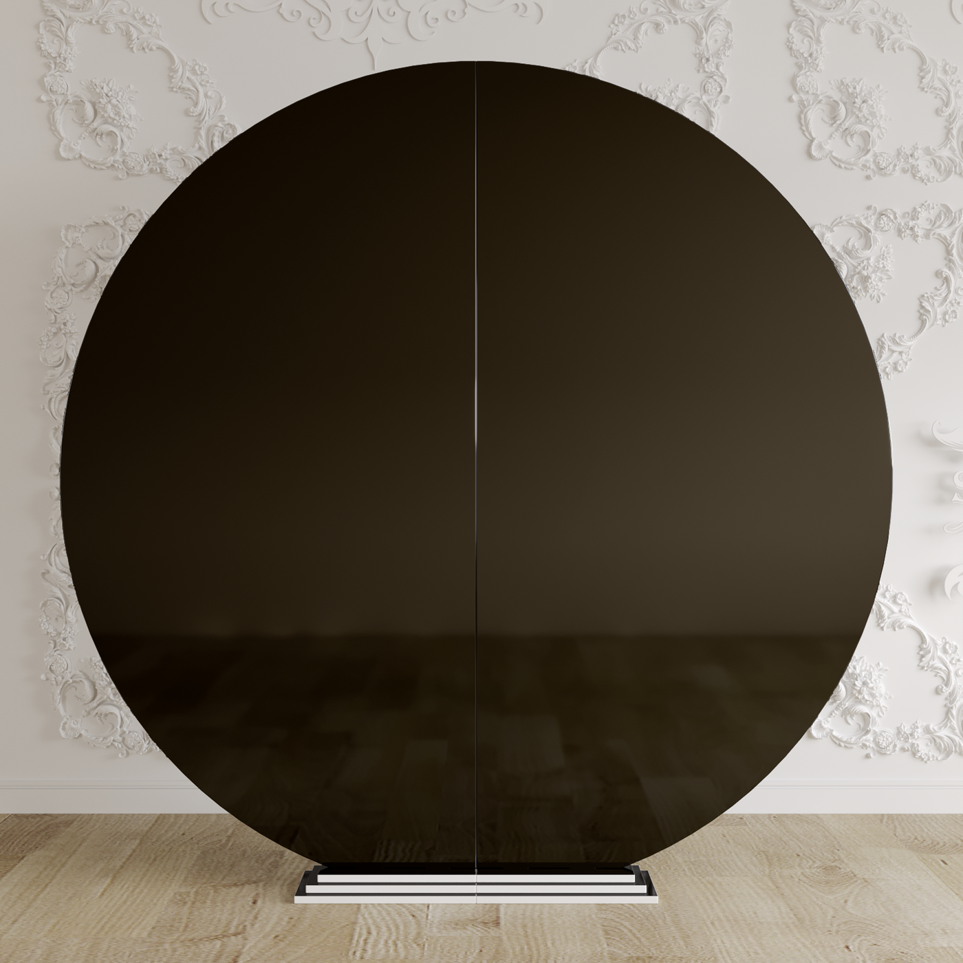 Custom Black Round Acrylic Backdrop - 6.5ft