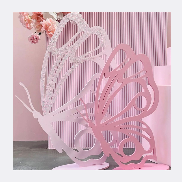 Butterfly Shape Acrylic Backdrops - Pink