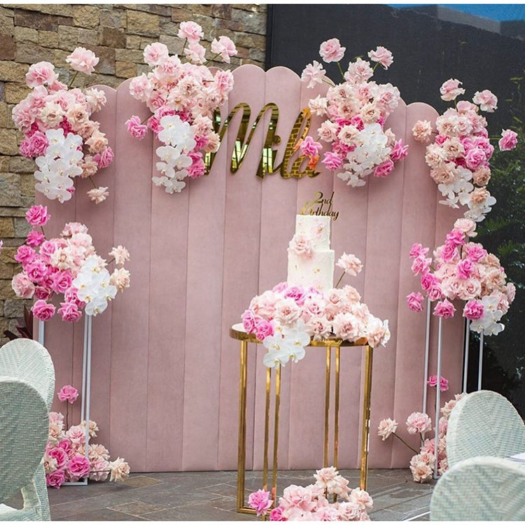 Velvet Square Event Decor Backdrop 65" - Pink