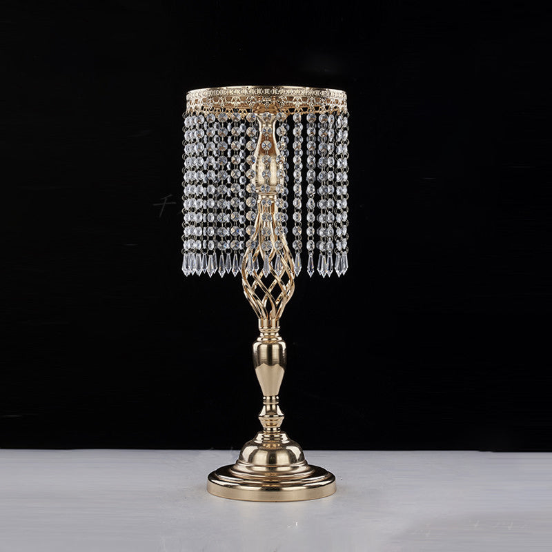 Crystal Chandelier Centerpiece Display Table Top - Gold