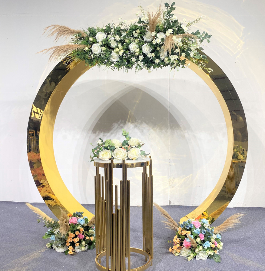 PVC Round Shape Event Backdrop - Gold