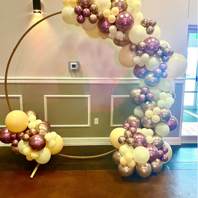 Simple Modern Aluminum Circle Arch 65" - Gold