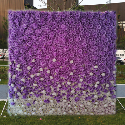 BDJ-005 3D Fabric Artificial Flower Backdrop Rolling Up Curtain Flower Wall - 8ft*8ft